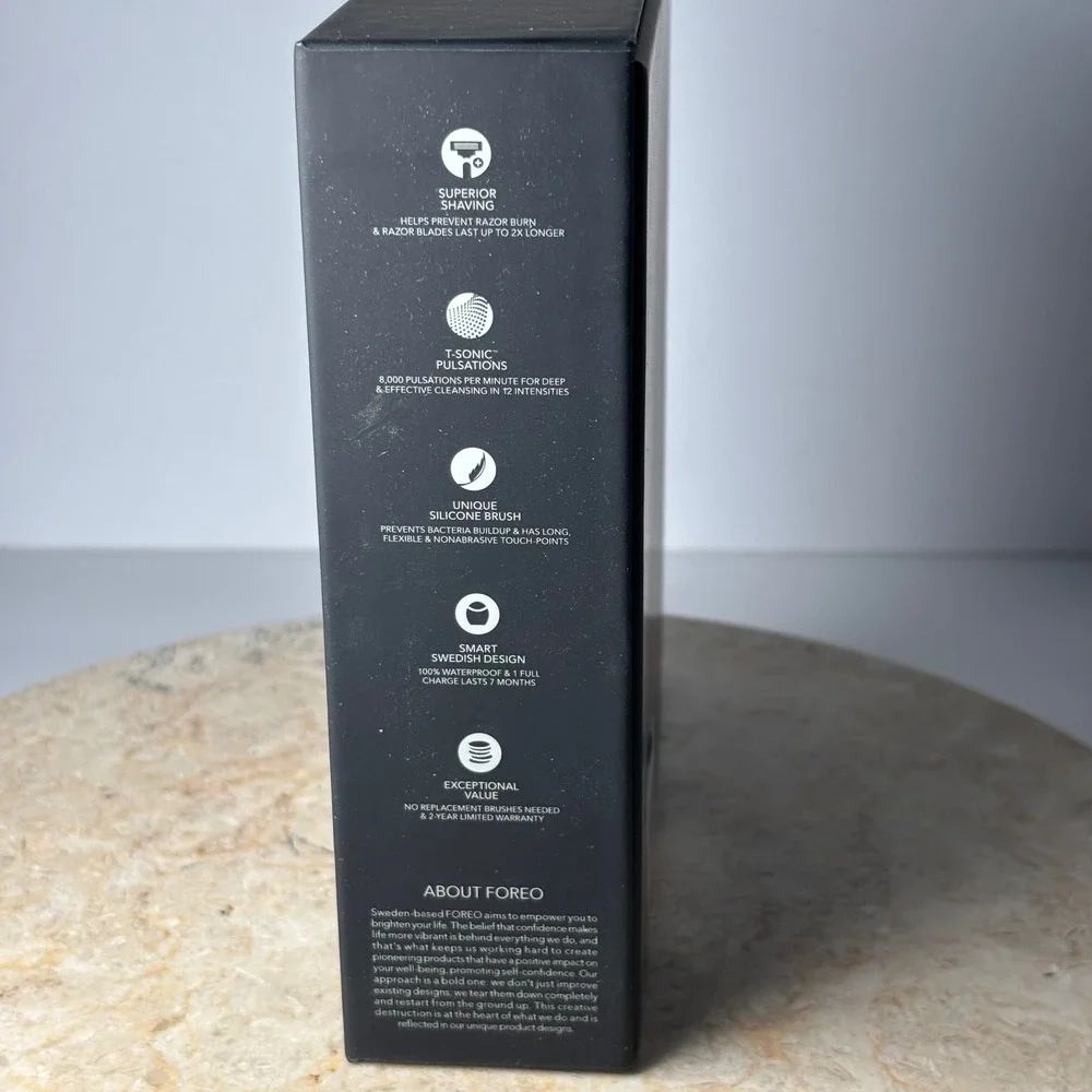 FOREO LUNA 2 for MEN Facial Cleansing Brush Black T-Sonic Anti-Aging Device